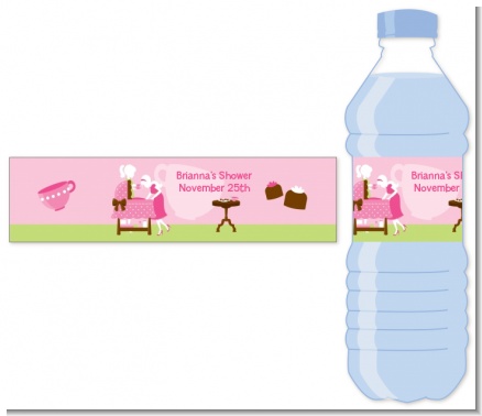 Sip and See It's a Girl - Personalized Baby Shower Water Bottle Labels