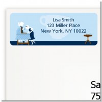 Sip and See It's a Boy - Baby Shower Return Address Labels