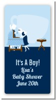 Sip and See It's a Boy - Custom Rectangle Baby Shower Sticker/Labels