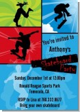 Skateboard - Birthday Party Invitations