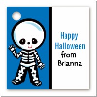 Skeleton - Personalized Halloween Card Stock Favor Tags