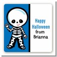 Skeleton - Square Personalized Halloween Sticker Labels thumbnail