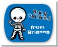 Skeleton - Personalized Halloween Rounded Corner Stickers thumbnail