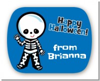 Skeleton - Personalized Halloween Rounded Corner Stickers