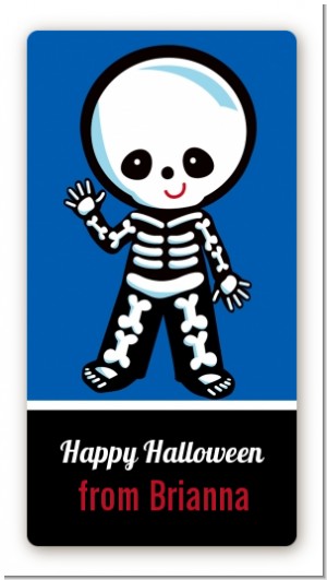 Skeleton - Custom Rectangle Halloween Sticker/Labels