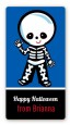 Skeleton - Custom Rectangle Halloween Sticker/Labels thumbnail