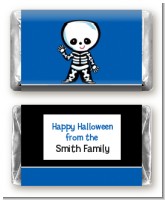 Skeleton - Personalized Halloween Mini Candy Bar Wrappers