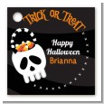 Skull Treat Bag - Personalized Halloween Card Stock Favor Tags thumbnail