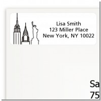 New York - Bridal Shower Return Address Labels