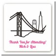 San Francisco Skyline - Square Personalized Bridal Shower Sticker Labels thumbnail