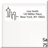 Seattle Skyline - Bridal Shower Return Address Labels Seattle Skyline - Bridal Shower Return Address Labels