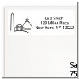 Washington DC Skyline - Bridal Shower Return Address Labels thumbnail