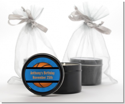 Slam Dunk - Birthday Party Black Candle Tin Favors