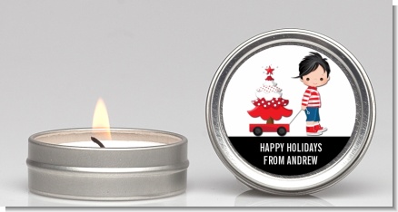 Sleigh Ride Boy - Christmas Candle Favors