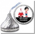 Sleigh Ride Boy - Hershey Kiss Christmas Sticker Labels thumbnail