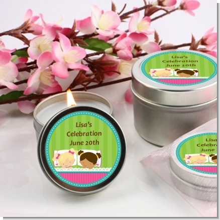 Slumber Party with Friends - Birthday Party Candle Favors