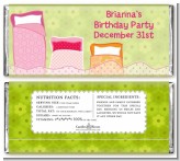 Slumber Party - Personalized Birthday Party Candy Bar Wrappers