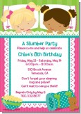 Slumber Party with Friends - Birthday Party Invitations