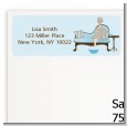 Spa Mom Blue - Baby Shower Return Address Labels thumbnail