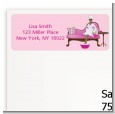 Spa Mom Pink African American - Baby Shower Return Address Labels thumbnail