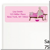 Spa Mom Pink - Baby Shower Return Address Labels