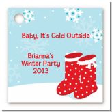 Snow Boots - Personalized Christmas Card Stock Favor Tags