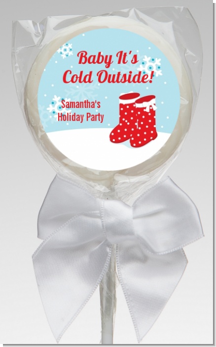 Snow Boots - Personalized Christmas Lollipop Favors
