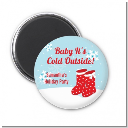 Snow Boots - Personalized Christmas Magnet Favors
