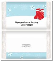 Snow Boots - Personalized Popcorn Wrapper Christmas Favors