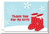 Snow Boots - Christmas Thank You Cards