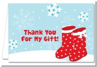 Snow Boots - Christmas Thank You Cards