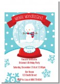 Snow Globe Winter Wonderland - Birthday Party Petite Invitations