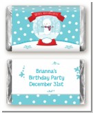 Snow Globe Winter Wonderland - Personalized Birthday Party Mini Candy Bar Wrappers