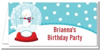 Snow Globe Winter Wonderland - Personalized Birthday Party Place Cards