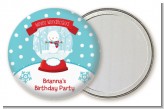 Snow Globe Winter Wonderland - Personalized Birthday Party Pocket Mirror Favors