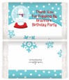 Snow Globe Winter Wonderland - Personalized Popcorn Wrapper Birthday Party Favors thumbnail