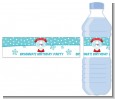 Snow Globe Winter Wonderland - Personalized Birthday Party Water Bottle Labels thumbnail