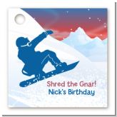 Snowboard - Personalized Birthday Party Card Stock Favor Tags