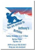 Snowboard - Birthday Party Petite Invitations