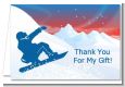 Snowboard - Birthday Party Thank You Cards thumbnail