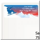 Snowboard - Birthday Party Return Address Labels