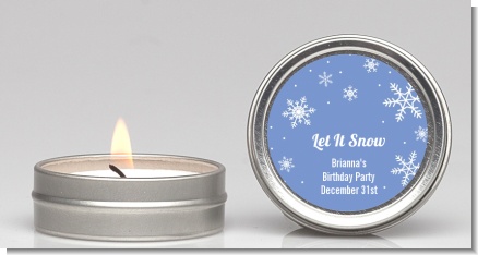 Snowflakes - Birthday Party Candle Favors