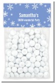 Snowflakes - Custom Birthday Party Treat Bag Topper