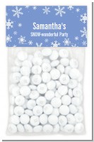 Snowflakes - Custom Birthday Party Treat Bag Topper