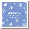 Snowflakes - Personalized Birthday Party Card Stock Favor Tags thumbnail