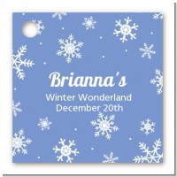 Snowflakes - Personalized Birthday Party Card Stock Favor Tags