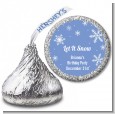 Snowflakes - Hershey Kiss Birthday Party Sticker Labels thumbnail