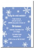 Snowflakes - Birthday Party Petite Invitations