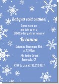 Snowflakes - Birthday Party Invitations