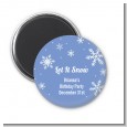 Snowflakes - Personalized Birthday Party Magnet Favors thumbnail